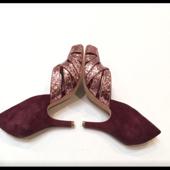 Miss Allbright Leather Rose Glitter Heel High Hall - Picture 3 of 7